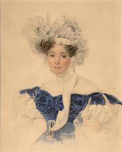 Portret hrabiny Warwary Siergiejewny Golicyny 1794-1875, z domu Rumiancewa-Kagulska, połowa lat 30. XIX wieku autorstwa Pyotr Fyodorovich Sokolov