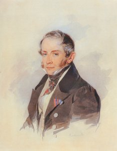 Portret kompozytora hrabiego Matvey Vielgorsky 1794-1866, lata 30. XIX wieku autorstwa Pyotr Fyodorovich Sokolov