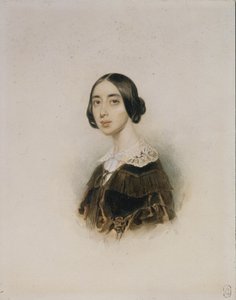 Portret piosenkarki i kompozytorki Michelle Pauline Viardot-García 1821-1910, 1843-1845 autorstwa Pyotr Fyodorovich Sokolov