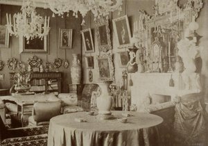 Salon w daczy Piotra Durnowa w Petersburgu, lata 80. XIX wieku autorstwa Pyotr Pavlovich Durnovo