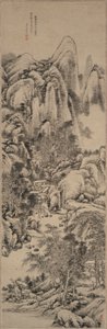 Krajobraz w stylu Huang Gongwang autorstwa Qian Weicheng