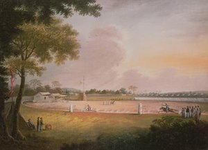 Turniej łuczniczy konny w obozowisku wojskowym, ok. 1850 r autorstwa Qing Dynasty Chinese School