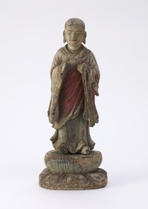 Postać mnicha A-nan (Ananda) autorstwa Qing Dynasty Chinese School