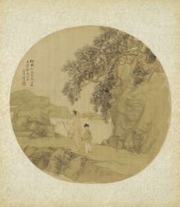 Pejzaż z postaciami, 1883 autorstwa Qing Dynasty Chinese School