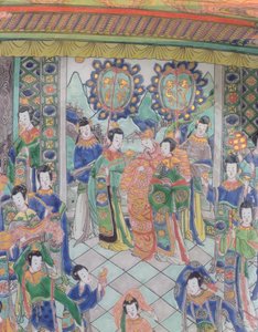 Duża Famille Verte Charger, okres Kangxi (1662-1722) (porcelana) (patrz również 272193)