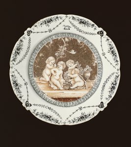 Talerz boczny, okres Qianlong, ok.1782 (porcelana)