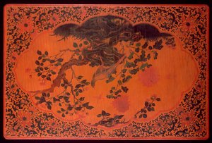 Table Top, okres Kangxi (1662-1722) (lakierowane drewno i tkanina konopna) (patrz również 272135)
