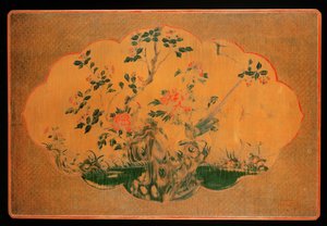 Blat, okres Kangxi (1662-1722) (lakierowane drewno i tkanina konopna) (patrz również 272133)