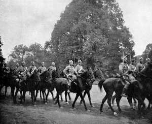 Duńscy husarze w Bernsdorff, 1908 autorstwa Queen Alexandra