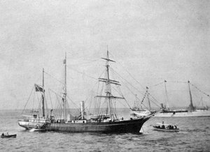 Ernest Shackletons statek HMS Nimrod, 1907 1908.