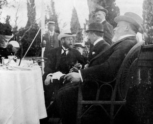 Książę Jerzy 1865-1936, przyszły król Jerzy V, Korfu, Grecja, 1908.