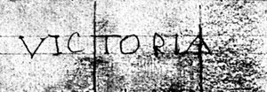Podpis czteroletniej księżniczki Wiktorii, ok. 1823 r., 1901 r.