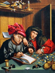 Pożyczkodawcy, około 1515, Quinten Metsys (1466-1530), Holandia