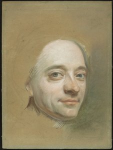 Autoportret, ok. 1737 r. (pastel na zielonkawo-brązowym papierze czerpanym) autorstwa Quentin de la Latour