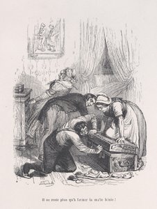 Pozostaje tylko zamknąć błogosławiony pień! z Małej niedoli ludzkiego życia, 1843.. autorstwa Quichon