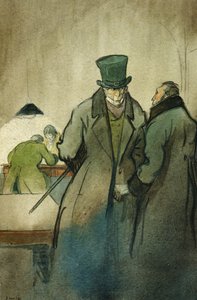 „Vautrin”, ilustracja do powieści Honore de Balzac „Le Pere Goriot” (1799-1850), wydanej przez Rene Kieffera w Paryżu w 1922 r.