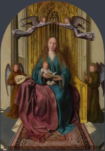 Madonna z Dzieciątkiem i czterema aniołami. Około 1506-09 r. autorstwa Quinten Massys