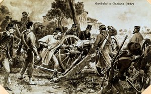 Garibaldi w Mentana autorstwa Quinto Cenni