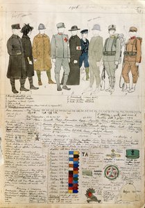 Mundury Królestwa Włoch autorstwa Quinto Cenni, płyta kolorowa autorstwa Quinto Cenni