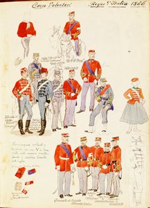 Mundury Ochotniczego Korpusu Królestwa Włoch, kolorowa tablica autorstwa Quinto Cenni autorstwa Quinto Cenni