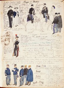 Różne mundury Królestwa Włoch autorstwa Quinto Cenni, kolorowa płyta autorstwa Quinto Cenni