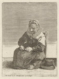 Stara kobieta z różańcem Pełnoprawni rolnicy (tytuł serii) autorstwa Quirin Boel (attributed to)