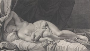 Śpiąca Wenus z Kupidynem na kolanach, 1783. autorstwa Quirin Mark