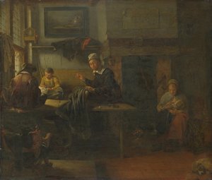Wnętrze warsztatu krawieckiego, ok. godz. 1660
