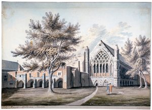 Widok Ely House w Ely Place, Holborn, Londyn, 1775 autorstwa RB Godfrey