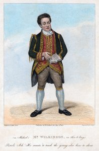 Pan Wilkinson jako Michael w Wolny i łatwy, 1822. autorstwa R. Cooper