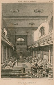 Izba Gmin, Westminster, Londyn, zgodnie z wyposażeniem w 1835 r.