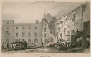 Ruiny Izby Lordów, Westminster autorstwa R. W. Billings
