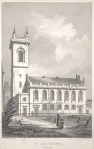 Św. Andrzeja Holborn autorstwa R. W. Billings