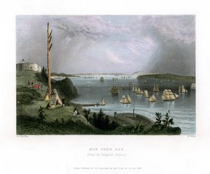 Zatoka Nowojorska widziana ze stacji Telegraph, USA, 1838.