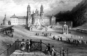 Opactwo Einsiedeln, Schwyz, Szwajcaria, 1836.