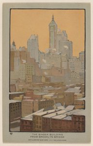 Budynek Singera z Brooklyn Bridge autorstwa Rachael Robinson Elmer