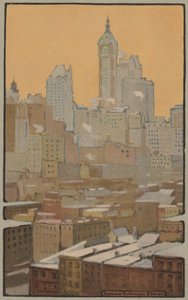 Budynek Singera z Brooklyn Bridge, 1914.