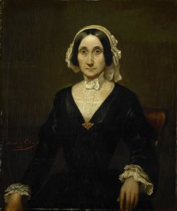 Portret pani W.J.S. van Alphen, baronowa van Reede van Oudtshoorn autorstwa Raden Sarief Bastaman Saleh