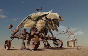 Surrealistyczna maszyna pustynna autorstwa Radoslav Penchev
