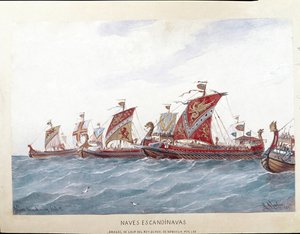 Reprezentacja floty króla Norwegii Olafa I