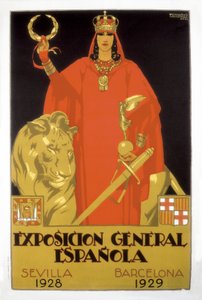 Exposicion General Espanola, Sewilla 1928 - Barcelona 1929 (plakat) autorstwa Rafael de Penagos