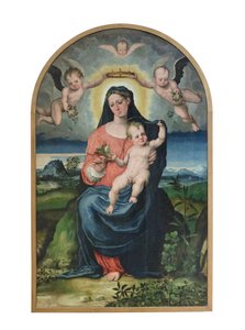 Madonna z Dzieciątkiem, przed 1543 (olej na płycie) autorstwa Raffaellino di Michelangelo (16th century)