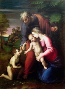 Święta Rodzina z Janem Chrzcicielem, 151314 autorstwa Raffaello Sanzio Raphael