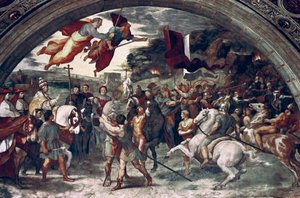 Papież Leon I, Odrażający Attyla, detal, 1511-14 autorstwa Raffaello Sanzio Raphael