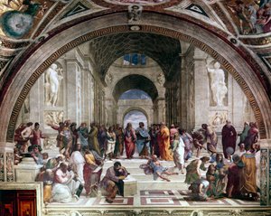 Szkoła Ateńska, c1510 autorstwa Raffaello Sanzio Raphael