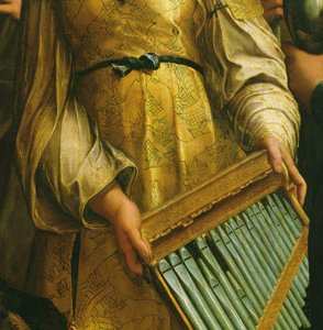 Św. Cecylia w otoczeniu św. Pawła, św. Jana Ewangelisty, św. Augustyna i Marię Magdalenę, ok. 1513 (detal z 182507) autorstwa Raffaello Sanzio Raphael