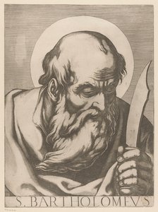 św. Bartłomieja S. Bartłomiej (tytuł na obiekcie) Chrystus, Maryja i Dwunastu Apostołów (tytuł serii) Il sacrato collegio apostolico (tytuł serii)