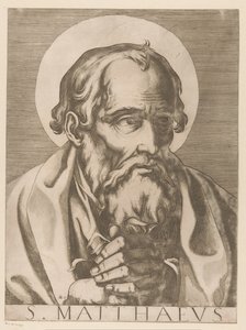 Św. Mateusz S. Matthaeus (tytuł na obiekcie) Chrystus, Maryja i Dwunastu Apostołów (tytuł serii) Il sacrato collegio apostolico (tytuł serii)