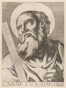 Św. Szymon Zelota Święty Szymon (tytuł na obiekcie) Chrystus, Maryja en de twaalf apostelen (tytuł serii) Święte Kolegium Apostolskie (tytuł serii)