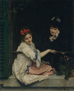 Dziewczyny przy oknie, ca. 1875. autorstwa Raimundo de Madrazo y Garreta